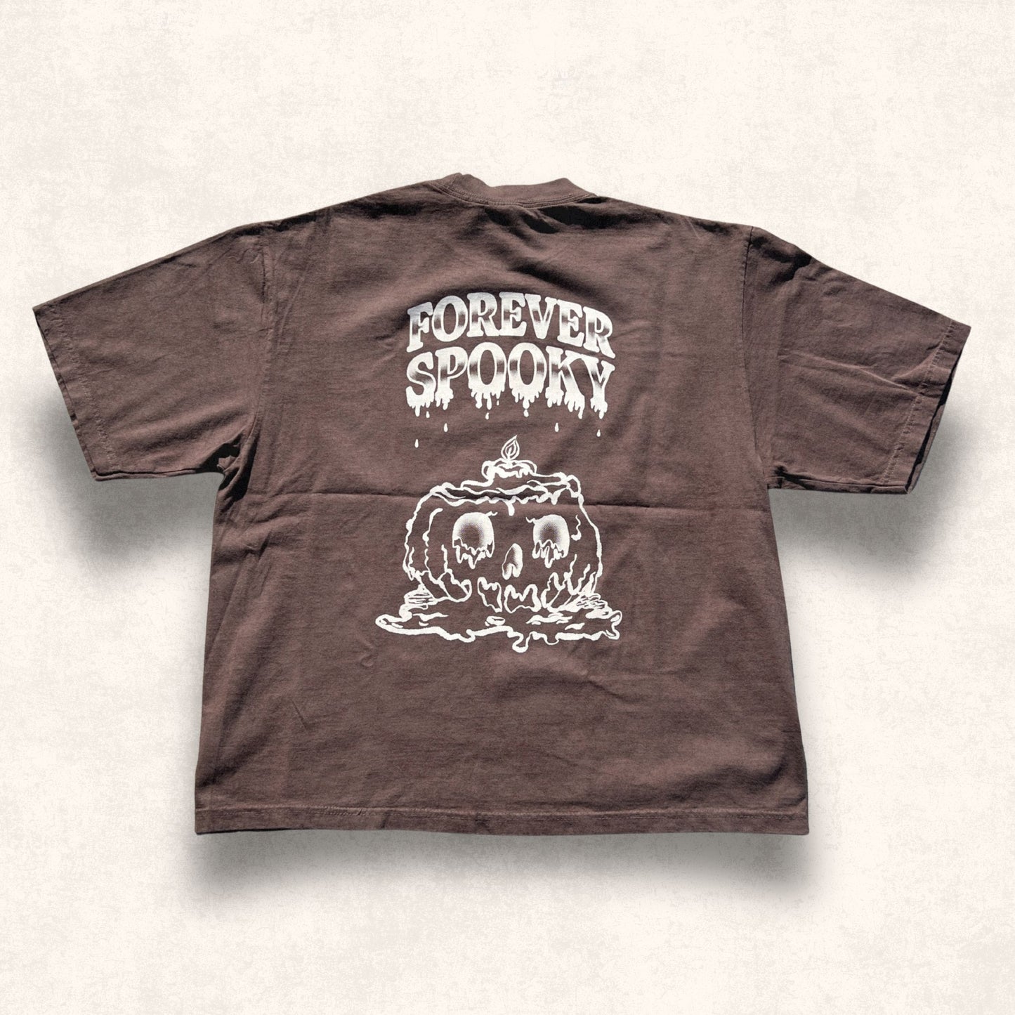 Forever Spooky design in a Mocha Shaka Wear Drop Shoulder