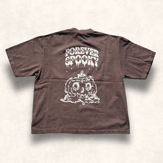 Forever Spooky design in a Mocha Shaka Wear Drop Shoulder